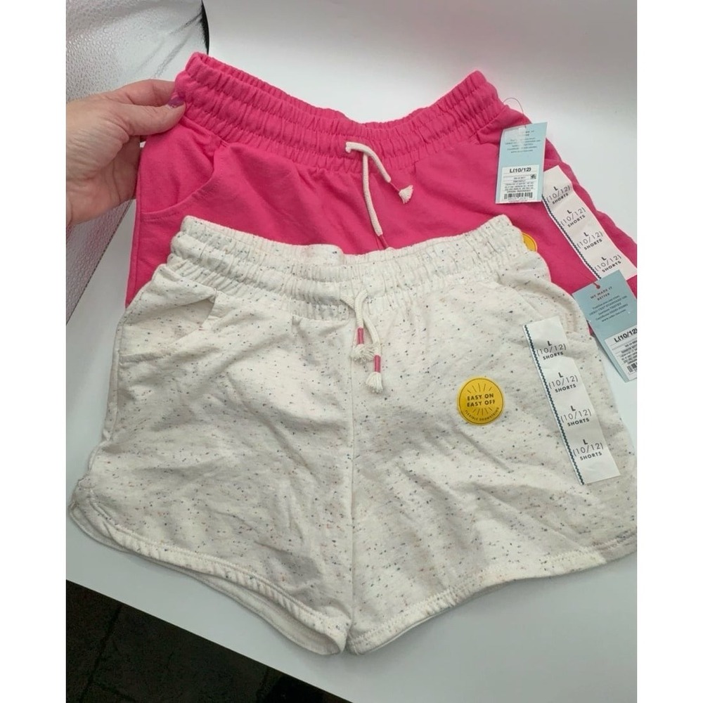 NEW two pairs size 10/12 Cat & Jack cotton shorts.  Easy on, easy off.